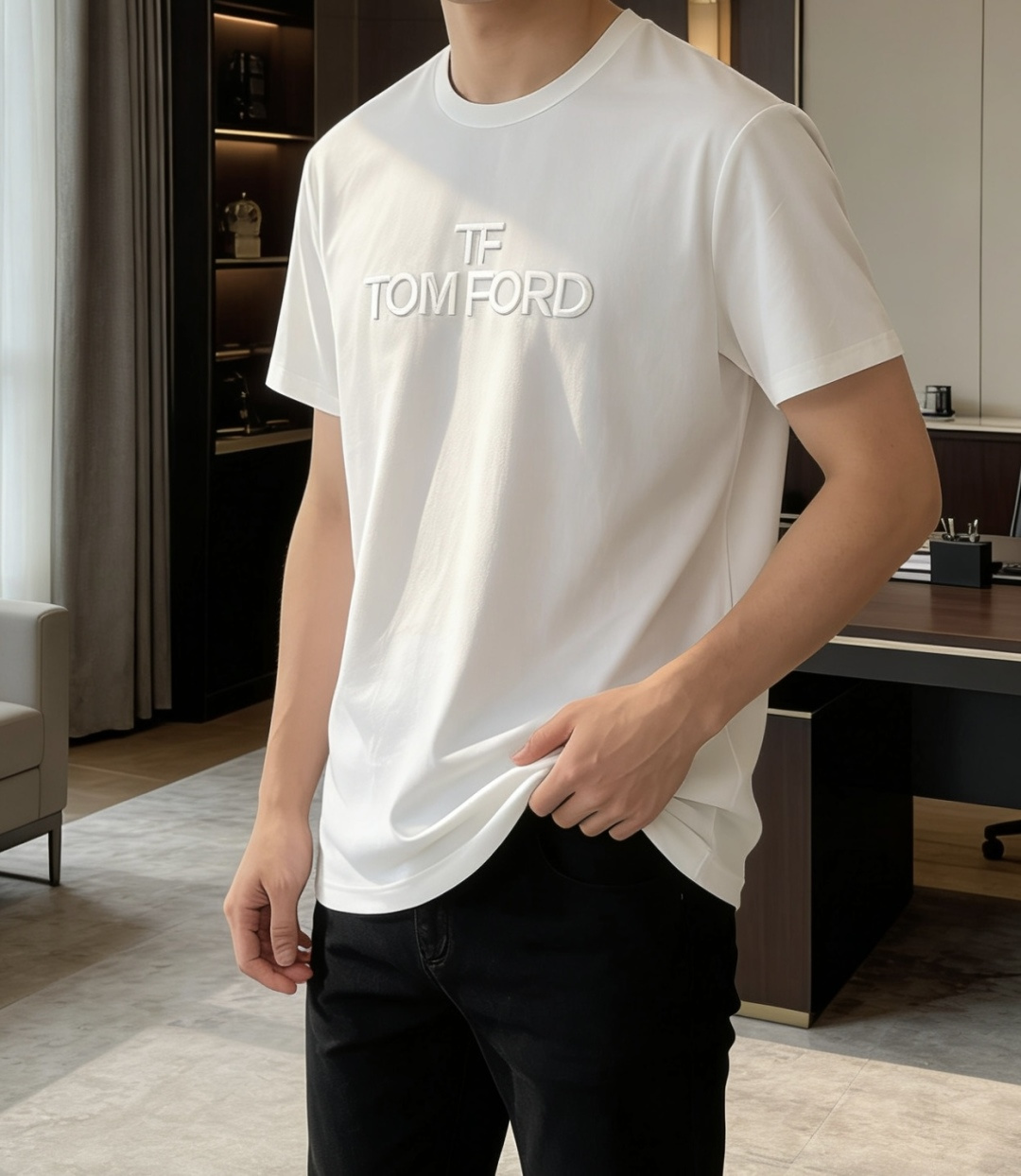 TF 2026 春夏新款男士短袖T恤，全新升级百搭基础款，低调奢华，品格之选！甄选进口丝光棉打造而成，吸