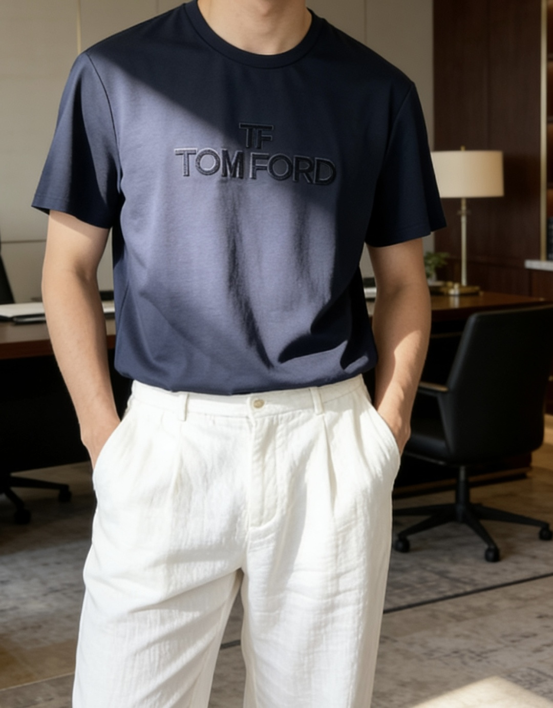 TF 2026 春夏新款男士短袖T恤，全新升级百搭基础款，低调奢华，品格之选！甄选进口丝光棉打造而成，吸