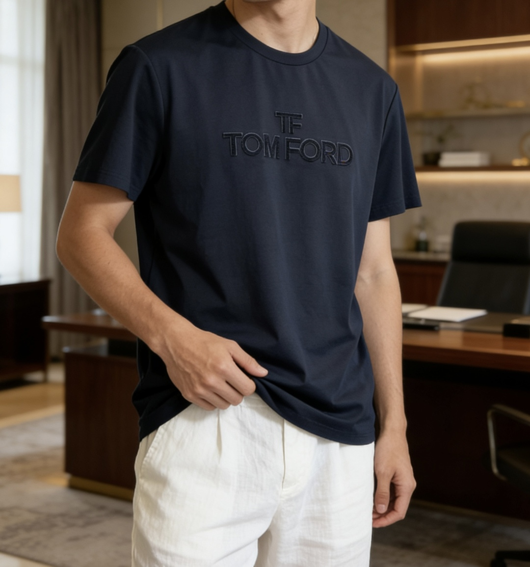 TF 2026 春夏新款男士短袖T恤，全新升级百搭基础款，低调奢华，品格之选！甄选进口丝光棉打造而成，吸