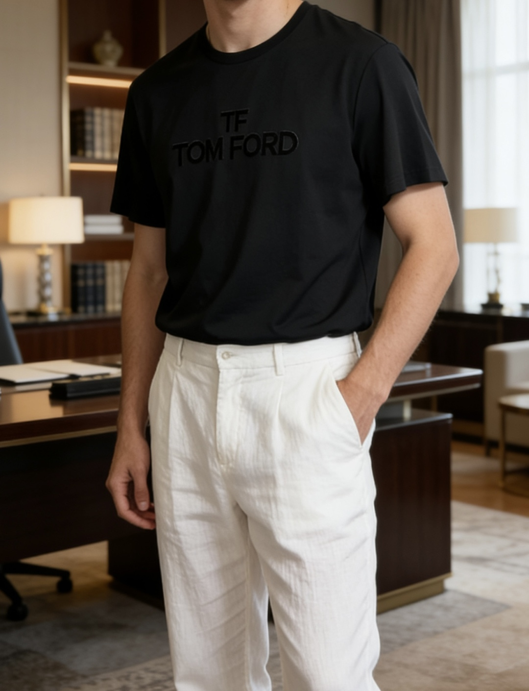 TF 2026 春夏新款男士短袖T恤，全新升级百搭基础款，低调奢华，品格之选！甄选进口丝光棉打造而成，吸