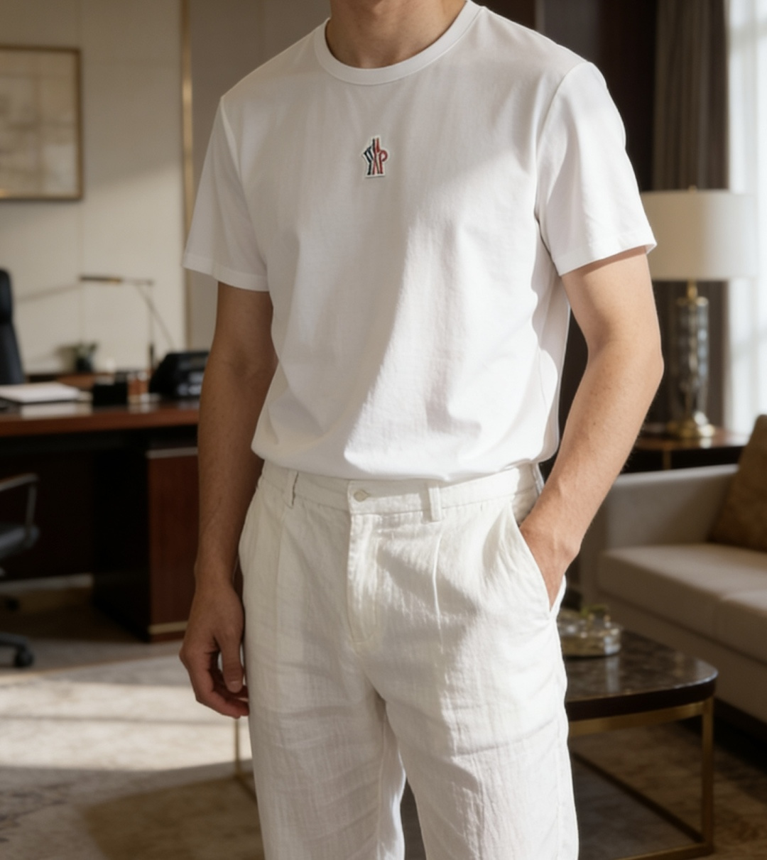 蒙口 2026 春夏新款男士短袖T恤，全新升级百搭基础款，低调奢华，品格之选！甄选进口丝光棉打造而成，吸