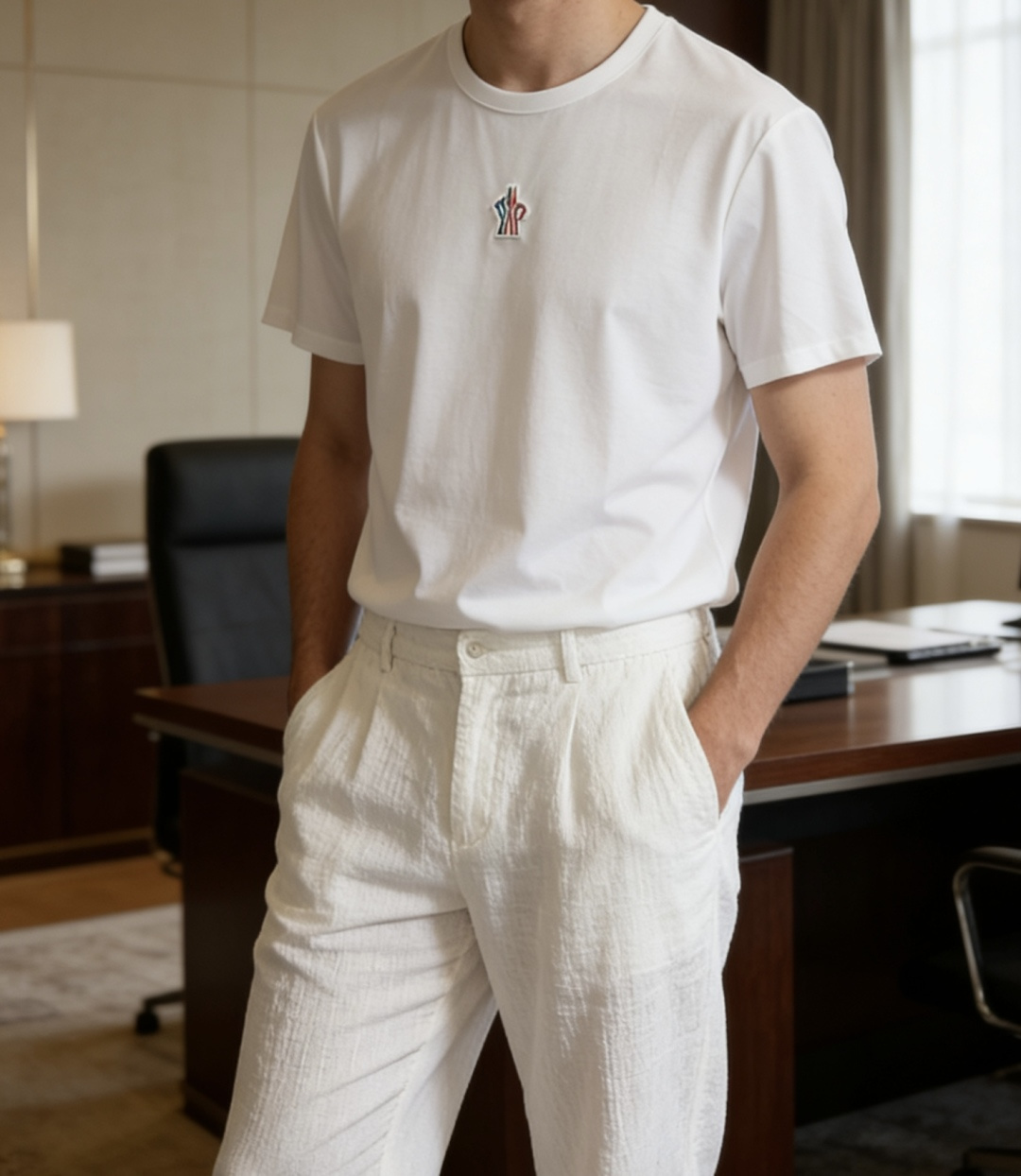 蒙口 2026 春夏新款男士短袖T恤，全新升级百搭基础款，低调奢华，品格之选！甄选进口丝光棉打造而成，吸