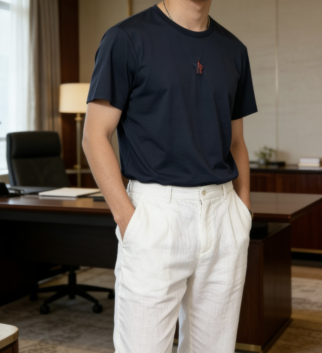 蒙口 2026 春夏新款男士短袖T恤，全新升级百搭基础款，低调奢华，品格之选！甄选进口丝光棉打造而成，吸