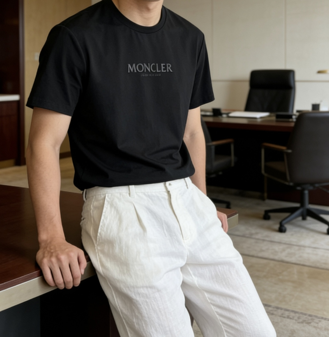 蒙口 2026 春夏新款男士短袖T恤，全新升级百搭基础款，低调奢华，品格之选！甄选进口丝光棉打造而成，吸