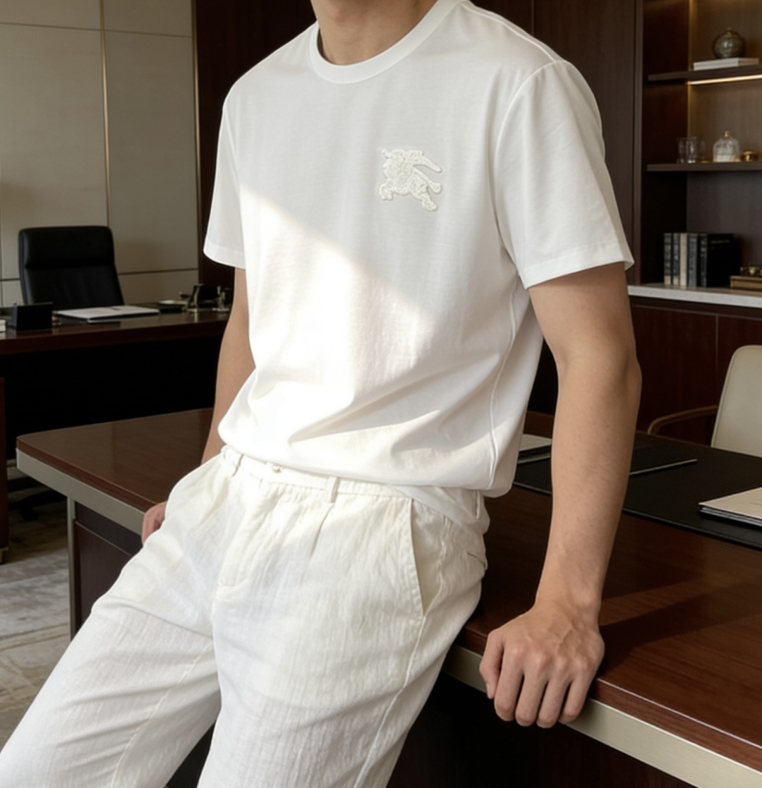· Bur 2026 春夏新款男士短袖T恤，全新升级百搭基础款，低调奢华，品格之选！甄选进口丝光棉打造而