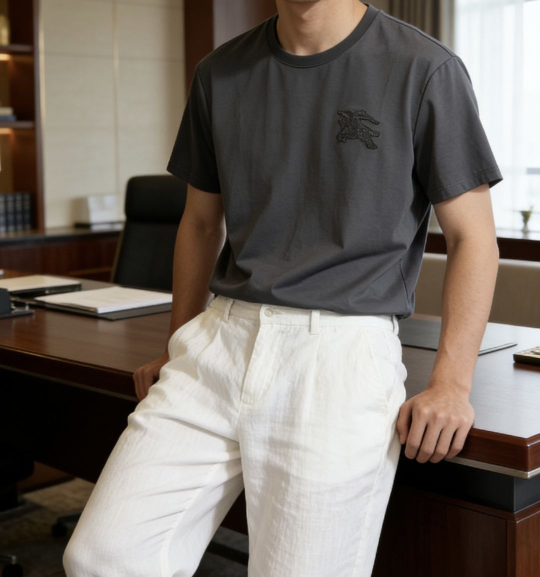 · Bur 2026 春夏新款男士短袖T恤，全新升级百搭基础款，低调奢华，品格之选！甄选进口丝光棉打造而