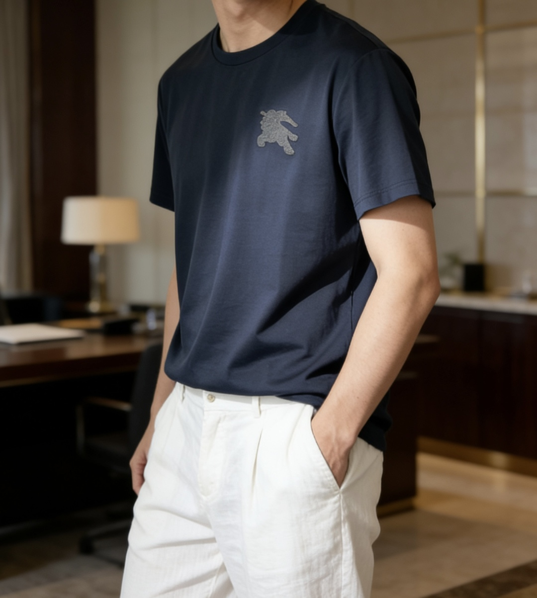· Bur 2026 春夏新款男士短袖T恤，全新升级百搭基础款，低调奢华，品格之选！甄选进口丝光棉打造而