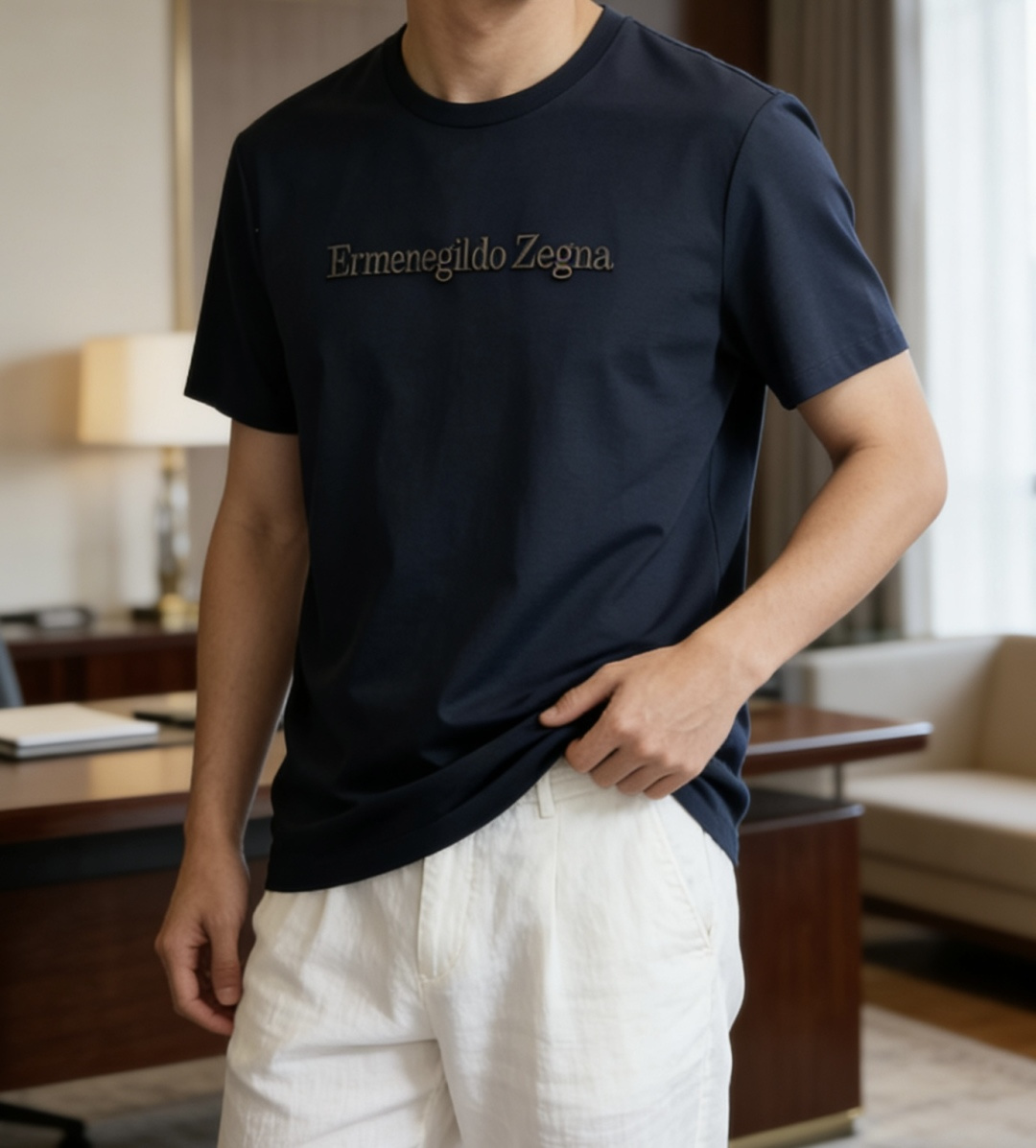 · 杰尼亚 2026 春夏新款男士短袖T恤，全新升级百搭基础款，低调奢华，品格之选！甄选进口丝光棉打造而