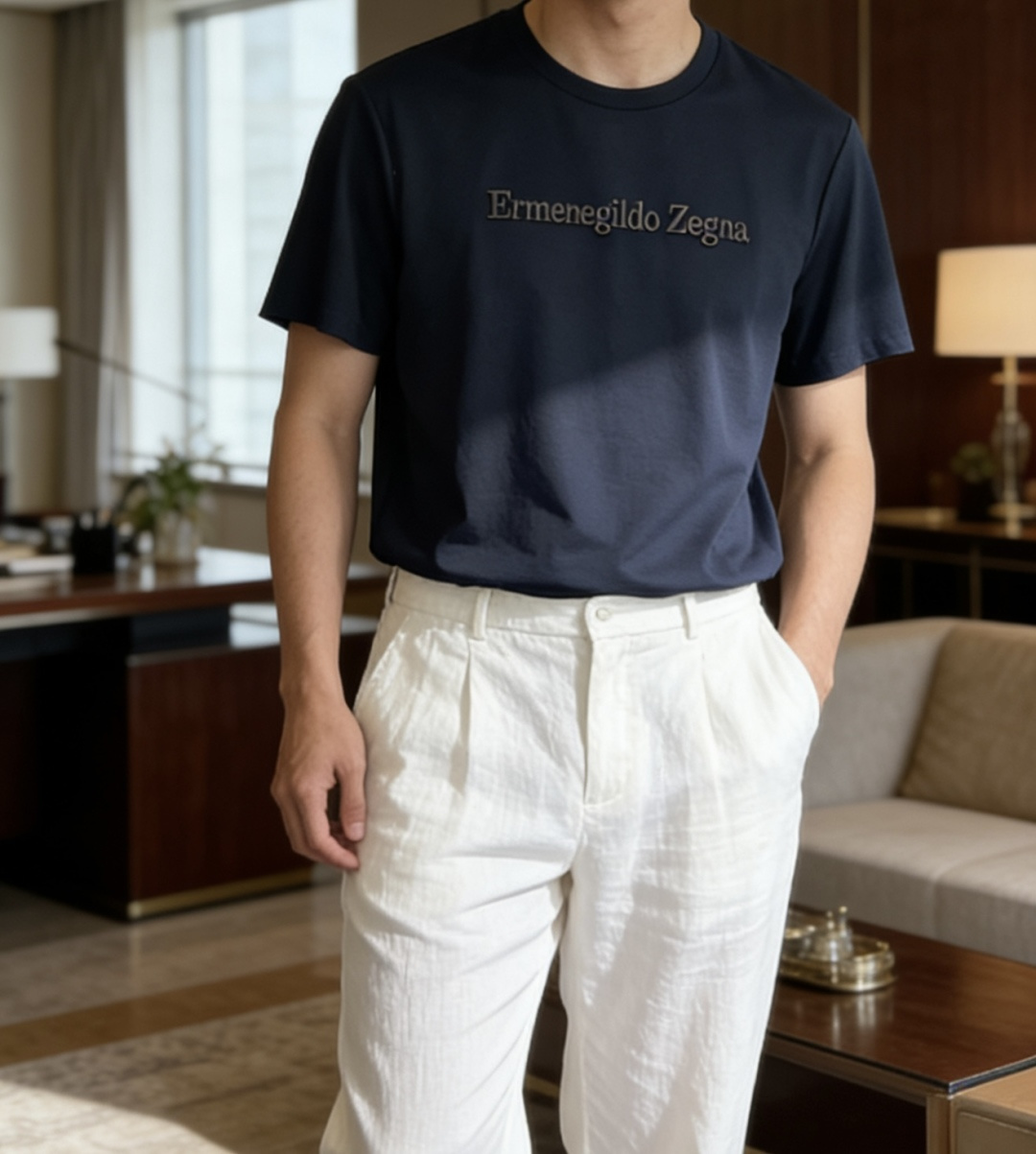 · 杰尼亚 2026 春夏新款男士短袖T恤，全新升级百搭基础款，低调奢华，品格之选！甄选进口丝光棉打造而