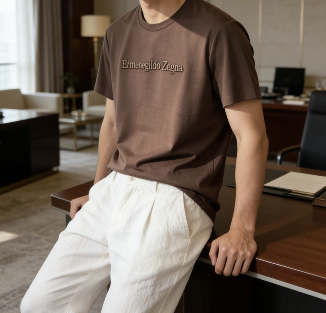 · 杰尼亚 2026 春夏新款男士短袖T恤，全新升级百搭基础款，低调奢华，品格之选！甄选进口丝光棉打造而