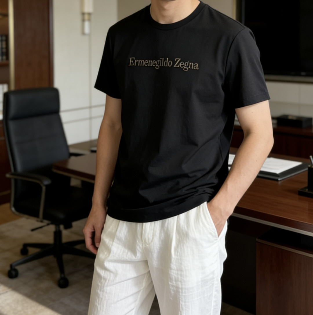 · 杰尼亚 2026 春夏新款男士短袖T恤，全新升级百搭基础款，低调奢华，品格之选！甄选进口丝光棉打造而