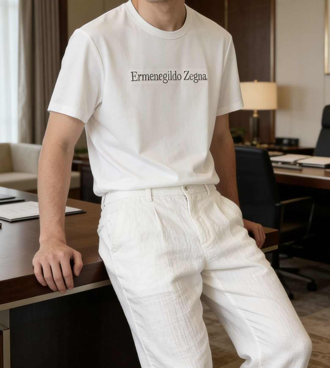 · 杰尼亚 2026 春夏新款男士短袖T恤，全新升级百搭基础款，低调奢华，品格之选！甄选进口丝光棉打造而