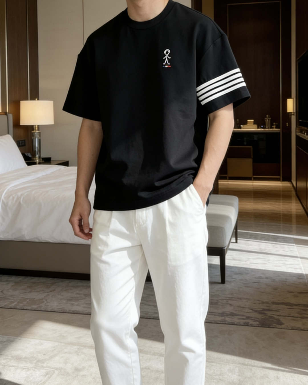 TB 2026春夏新款男士短袖T恤，全新升级百搭基础款，低调奢华，品格之选！甄选进口丝光棉打造而成，吸湿