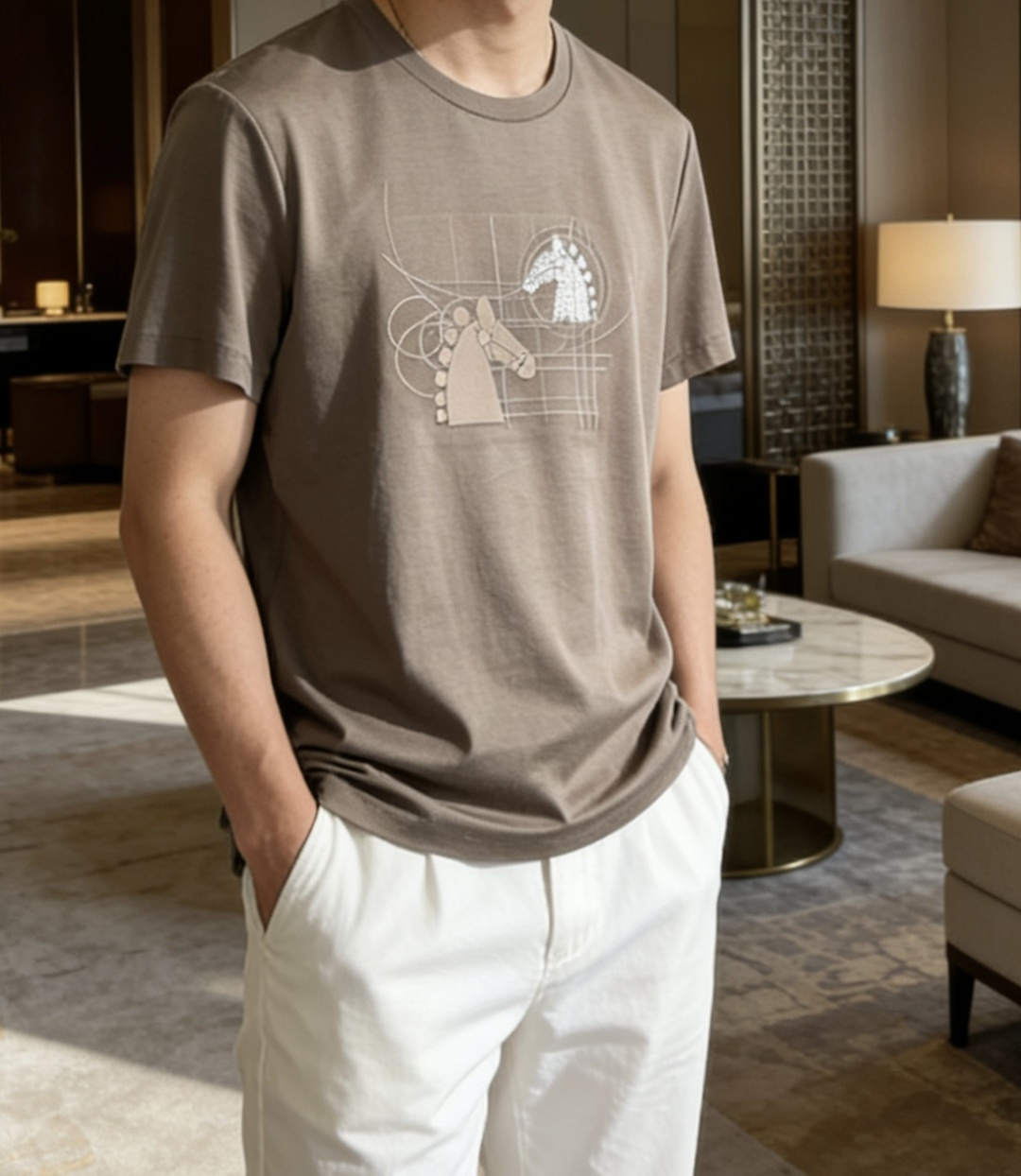 爱🐎仕 2026春夏新款男士短袖T恤，全新升级百搭基础款，低调奢华，品格之选！甄选进口丝光棉打造而成，吸