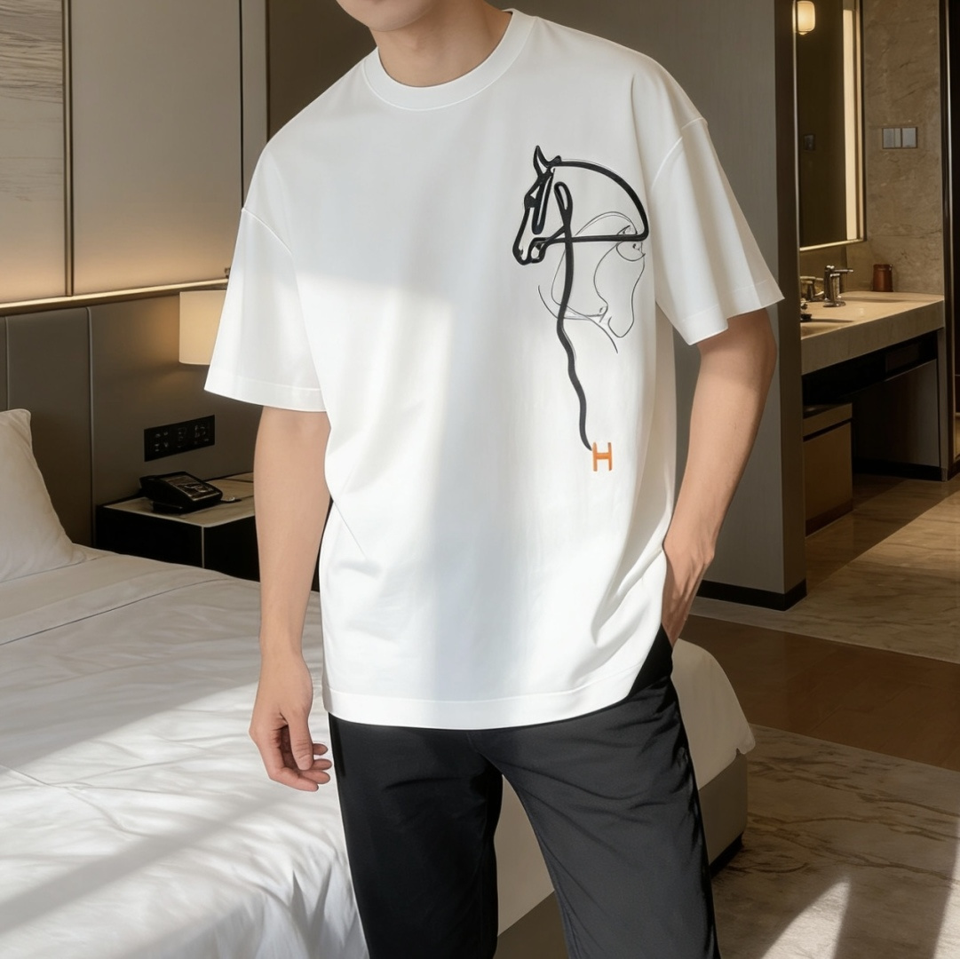 爱🐎仕 2026春夏新款男士短袖T恤，全新升级百搭基础款，低调奢华，品格之选！甄选进口丝光棉打造而成，吸