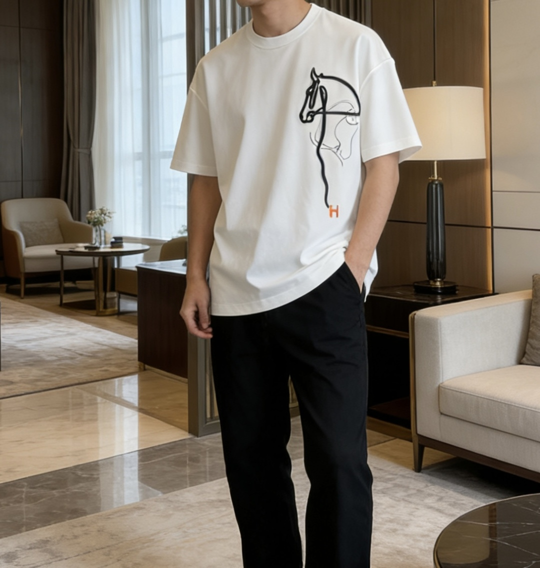 爱🐎仕 2026春夏新款男士短袖T恤，全新升级百搭基础款，低调奢华，品格之选！甄选进口丝光棉打造而成，吸