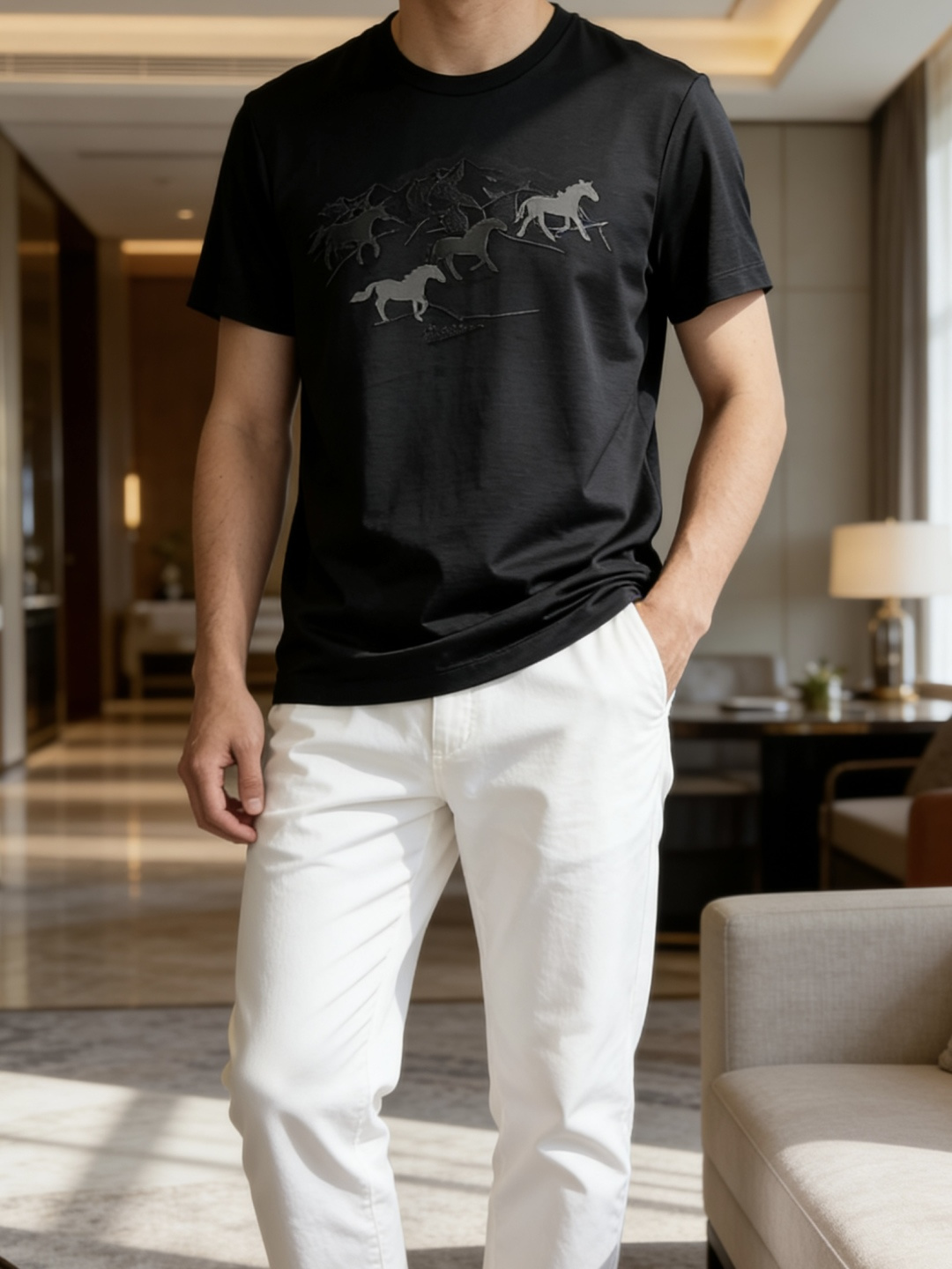 爱🐎仕 2026春夏新款男士短袖T恤，全新升级百搭基础款，低调奢华，品格之选！甄选进口丝光棉打造而成，吸