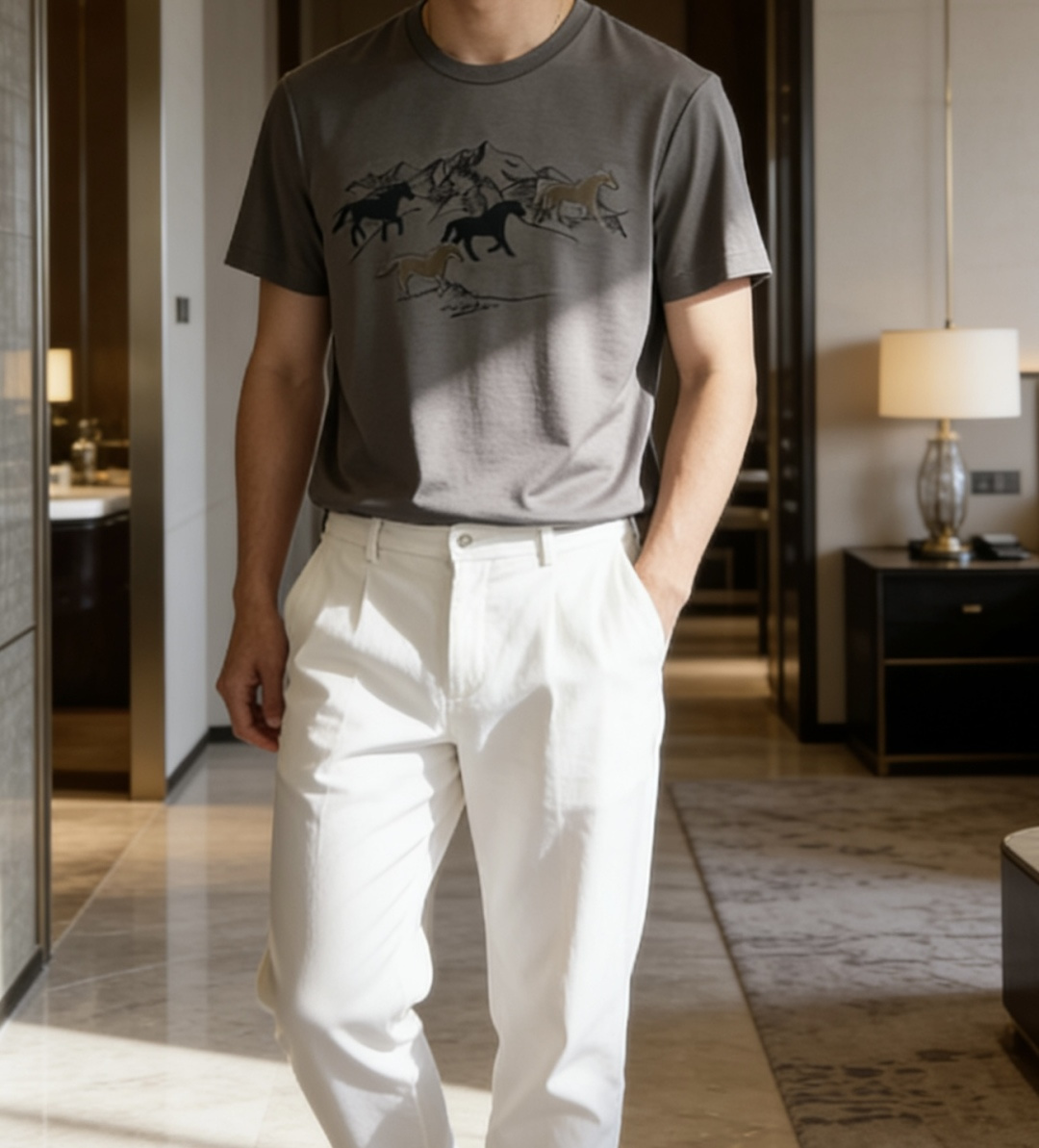爱🐎仕 2026春夏新款男士短袖T恤，全新升级百搭基础款，低调奢华，品格之选！甄选进口丝光棉打造而成，吸