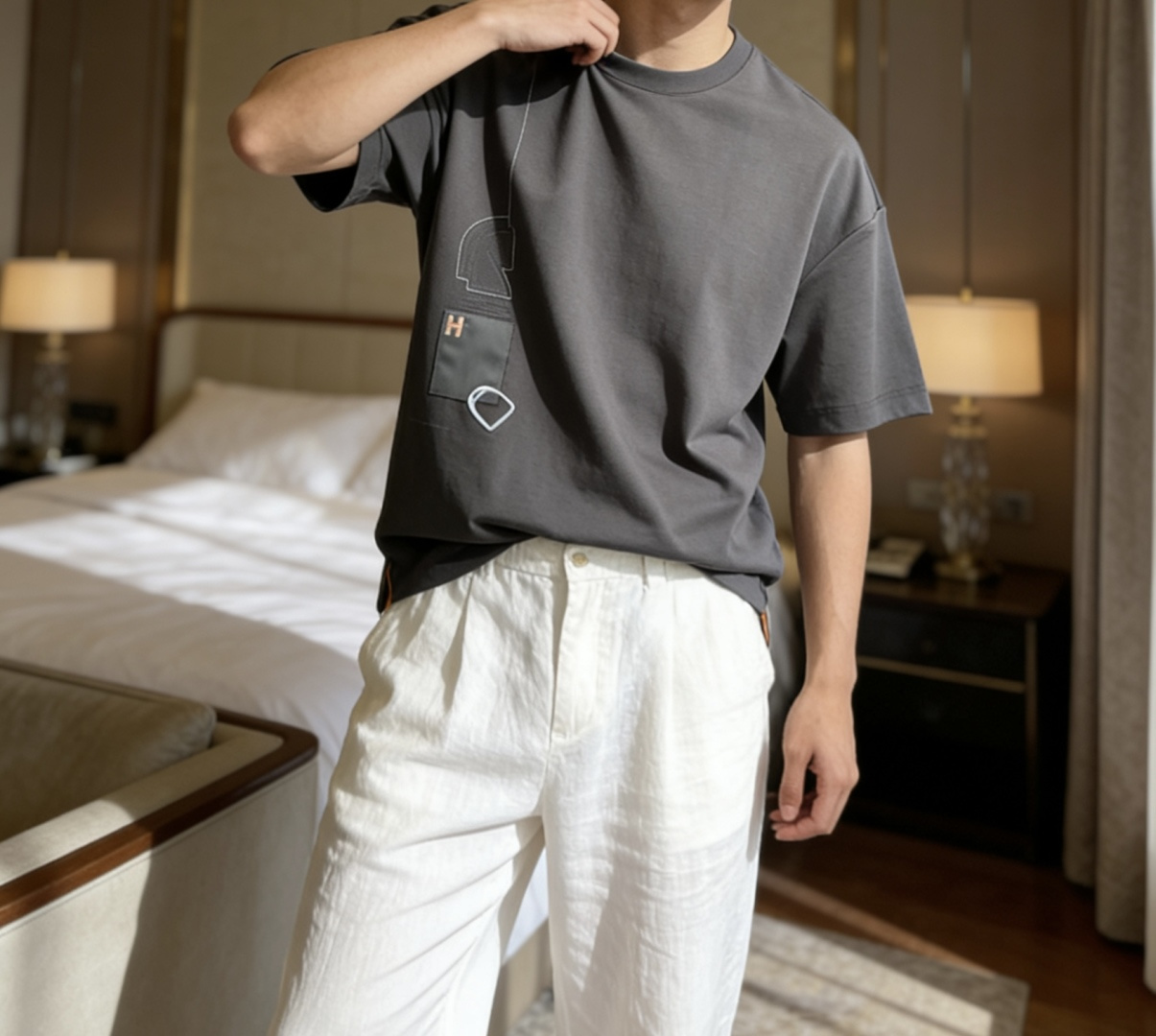 爱🐎仕 2026春夏新款男士短袖T恤，全新升级百搭基础款，低调奢华，品格之选！甄选进口丝光棉打造而成，吸