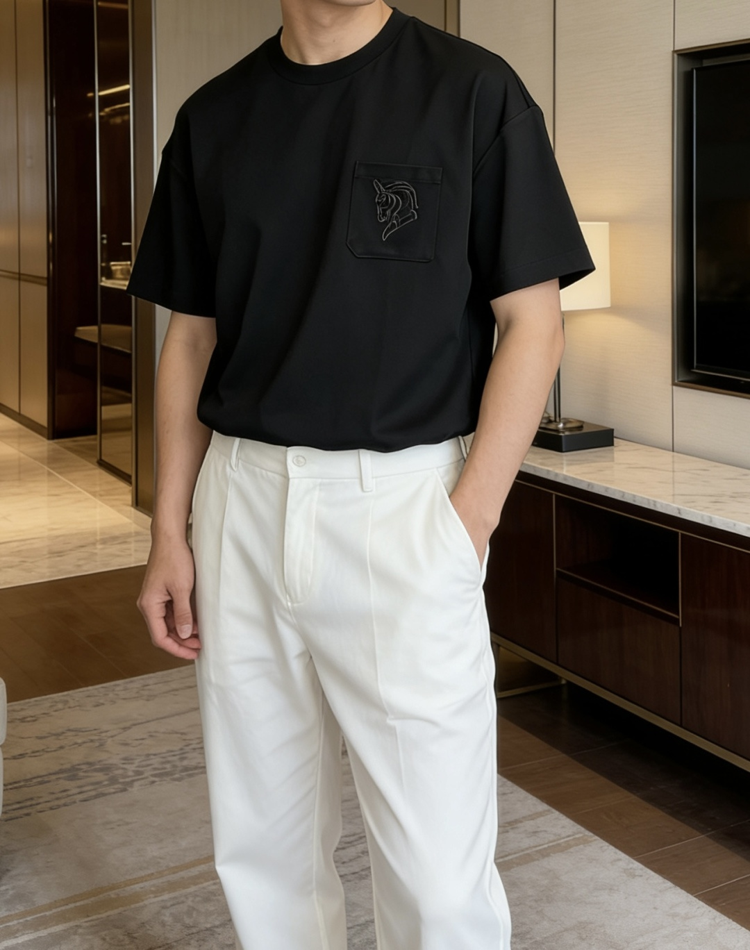 爱🐎仕 2026春夏新款男士短袖T恤，全新升级百搭基础款，低调奢华，品格之选！甄选进口丝光棉打造而成，吸