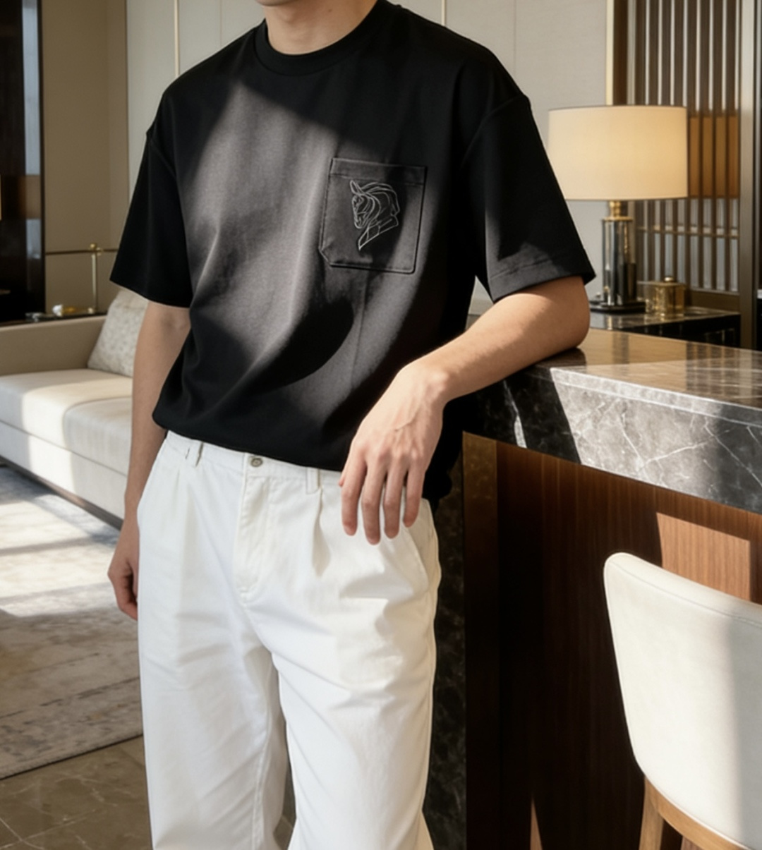 爱🐎仕 2026春夏新款男士短袖T恤，全新升级百搭基础款，低调奢华，品格之选！甄选进口丝光棉打造而成，吸