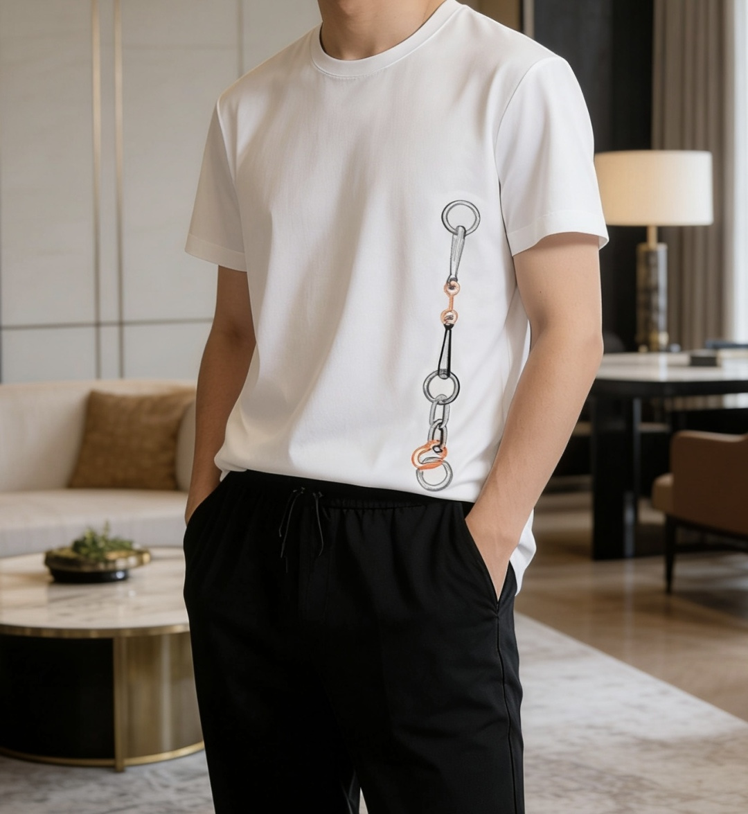 爱🐎仕 2026春夏新款男士短袖T恤，全新升级百搭基础款，低调奢华，品格之选！甄选进口丝光棉打造而成，吸