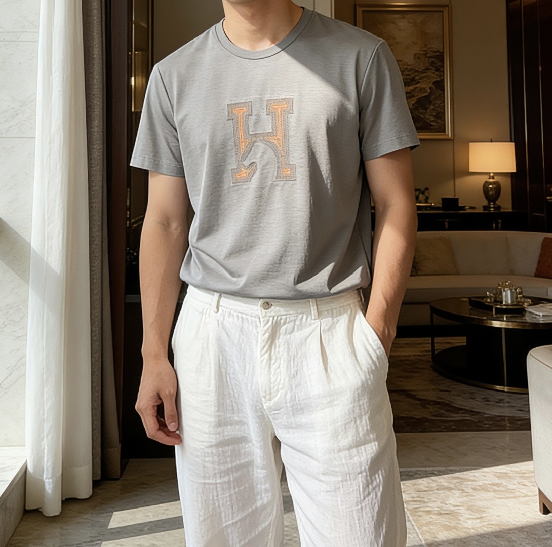 爱🐎仕 2026春夏新款男士短袖T恤，全新升级百搭基础款，低调奢华，品格之选！甄选进口丝光棉打造而成，吸