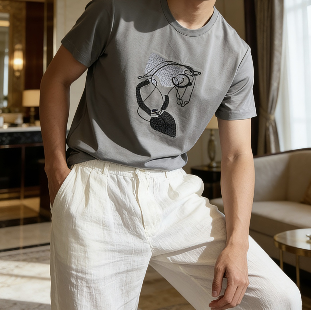 爱🐎仕 2026春夏新款男士短袖T恤，全新升级百搭基础款，低调奢华，品格之选！甄选进口丝光棉打造而成，吸