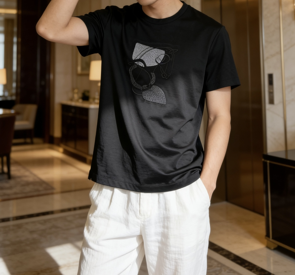 爱🐎仕 2026春夏新款男士短袖T恤，全新升级百搭基础款，低调奢华，品格之选！甄选进口丝光棉打造而成，吸