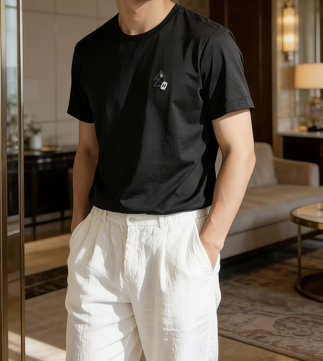 爱🐎仕 2026春夏新款男士短袖T恤，全新升级百搭基础款，低调奢华，品格之选！甄选进口丝光棉打造而成，吸