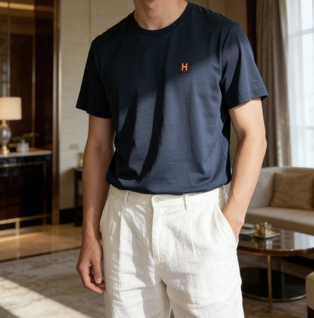 爱🐎仕 2026春夏新款男士短袖T恤，全新升级百搭基础款，低调奢华，品格之选！甄选进口丝光棉打造而成，吸
