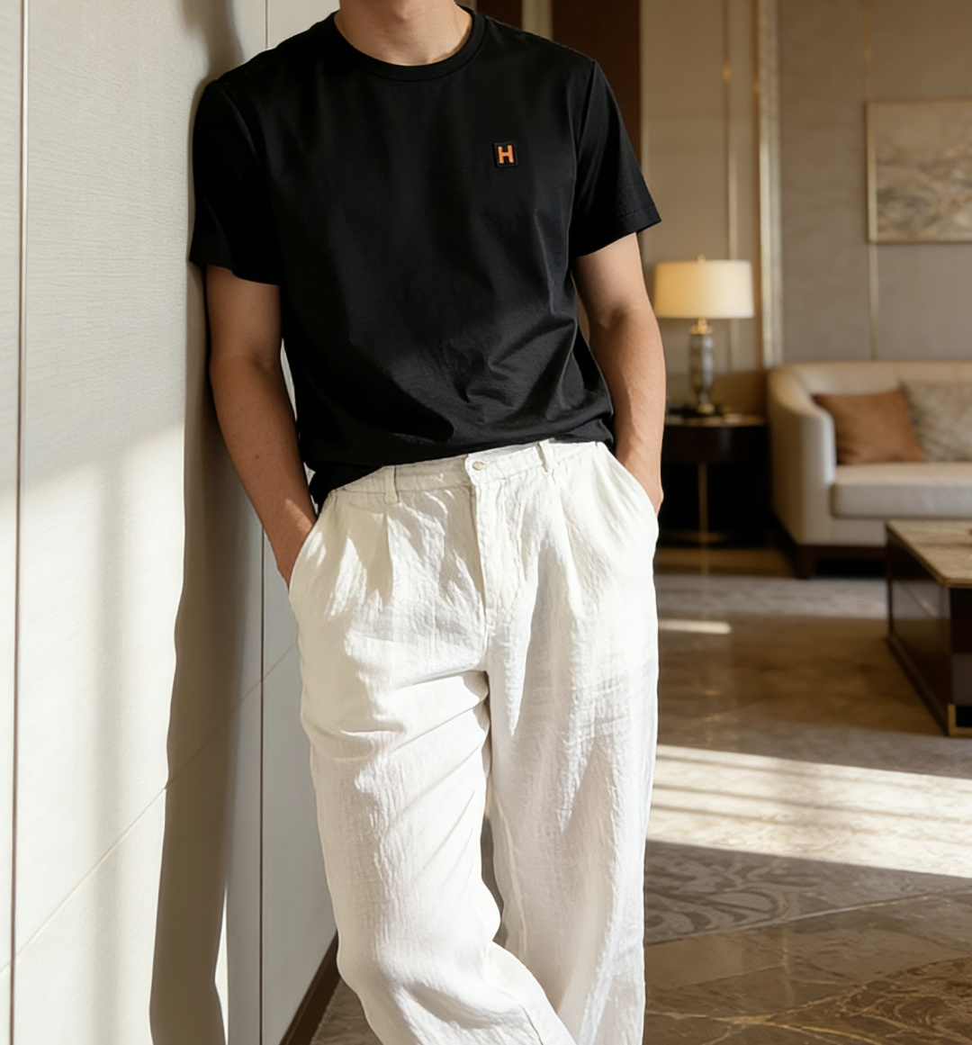 爱🐎仕 2026春夏新款男士短袖T恤，全新升级百搭基础款，低调奢华，品格之选！甄选进口丝光棉打造而成，吸