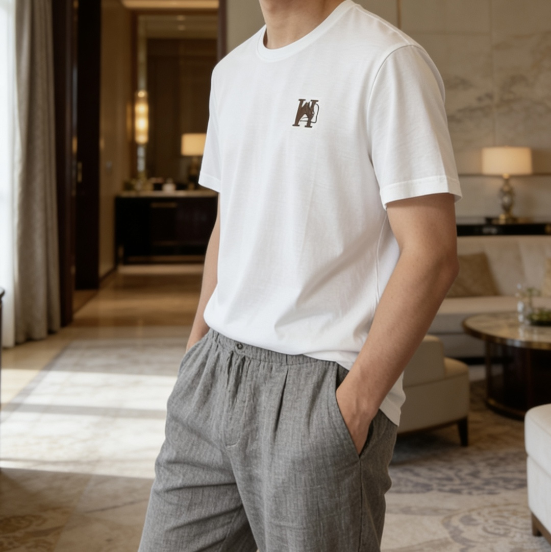 爱*仕 26ss春夏最新男士圆领T恤衫，胸前极经典H➕马头🐴图案设计 带来强烈的视觉感官，品牌标识度极高