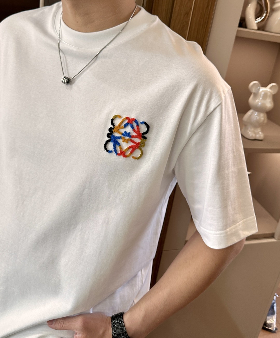 Loewe  2026春夏新款首发专柜最新款短袖T恤 高端订制 设计前卫时尚！品牌logo重工艺设计 高