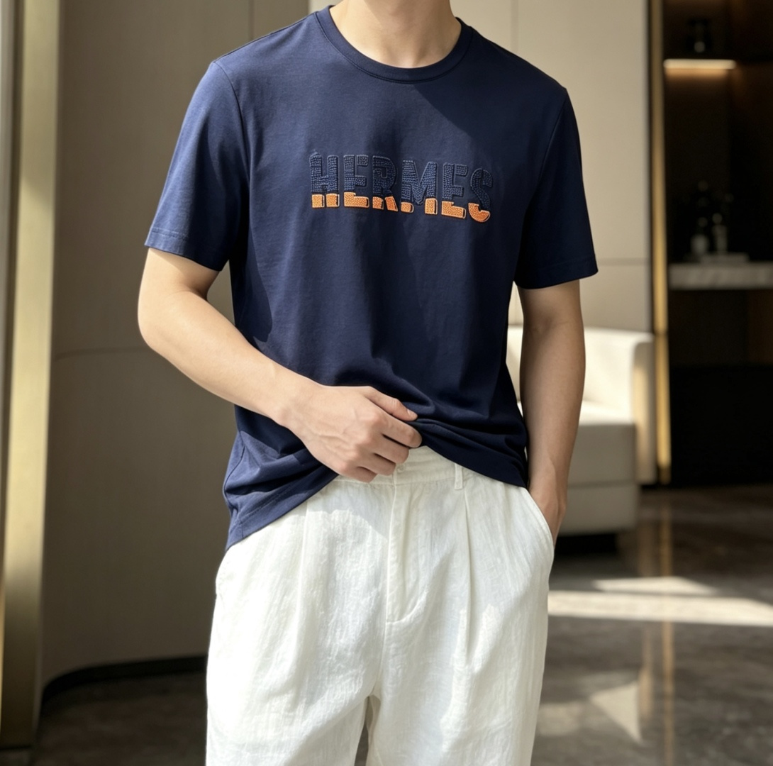 #爱🐎仕 2026春夏新款男士短袖T恤，全新升级百搭基础款，低调奢华，品格之选！甄选进口丝光棉打造而成，