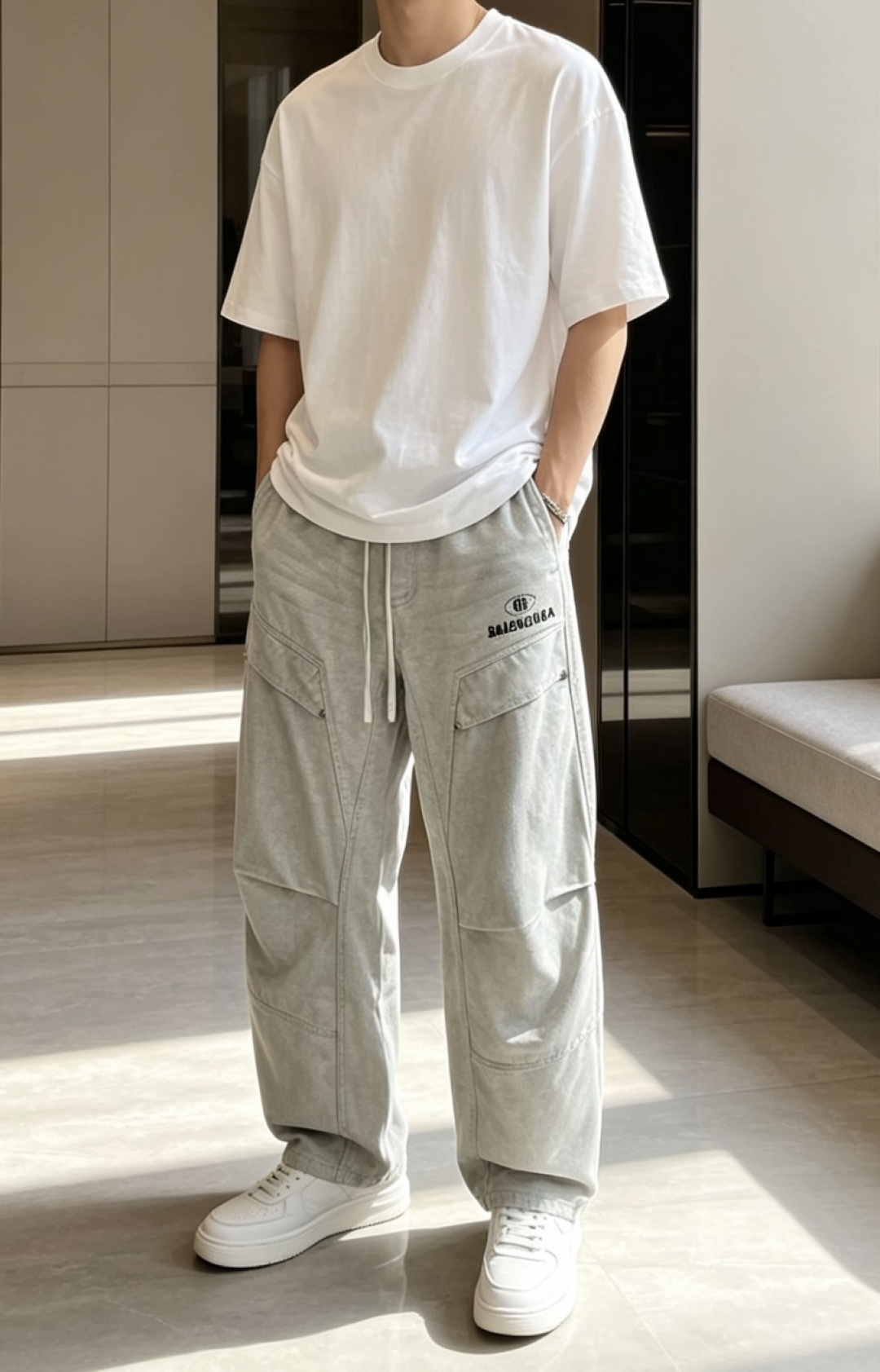 巴黎 2026春夏 最新款休闲裤，订制面料 柔软排汗，舒适度极高。上身非常舒爽，原版辅料细节。上身运动休