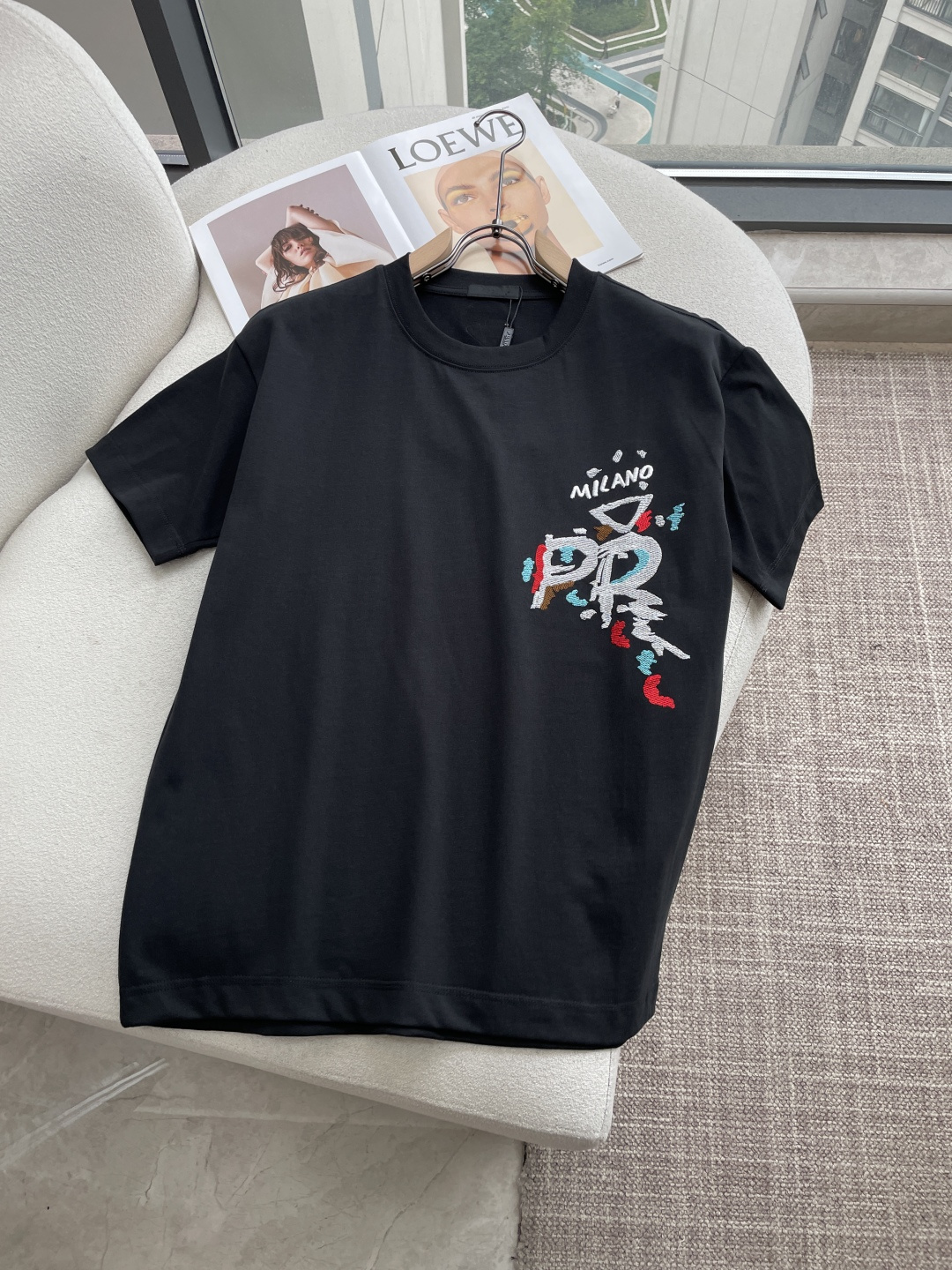 Prad 2026春夏款/官网同步面料采用重磅纯棉精梳棉面料，OS宽松版型，上身版型超正！日常百搭，衣橱