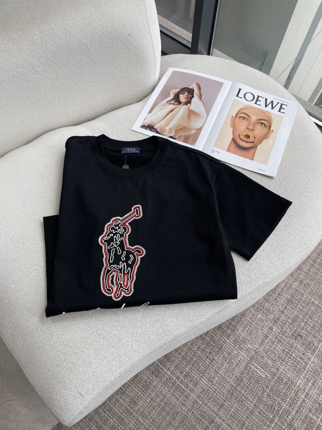 拉夫劳伦2026春夏款/官网同步面料采用重磅纯棉精梳棉面料，OS宽松版型，上身版型超正！日常百搭，衣橱必