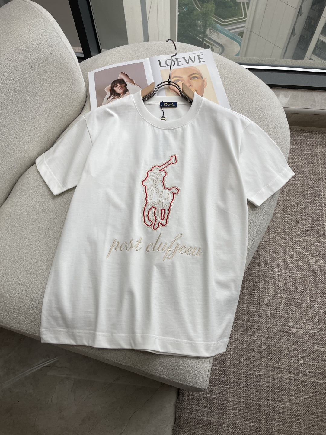 拉夫劳伦2026春夏款/官网同步面料采用重磅纯棉精梳棉面料，OS宽松版型，上身版型超正！日常百搭，衣橱必