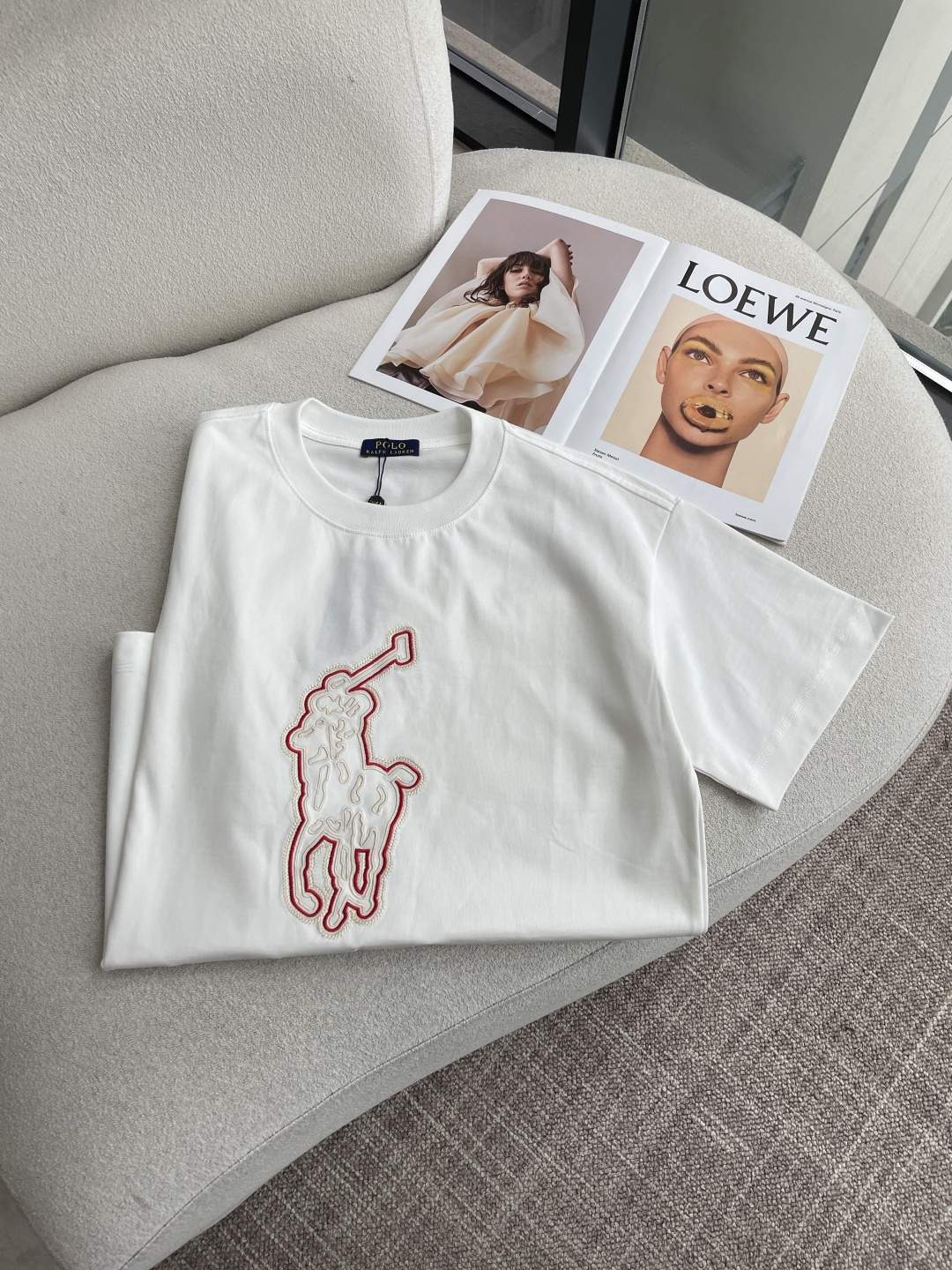 拉夫劳伦2026春夏款/官网同步面料采用重磅纯棉精梳棉面料，OS宽松版型，上身版型超正！日常百搭，衣橱必