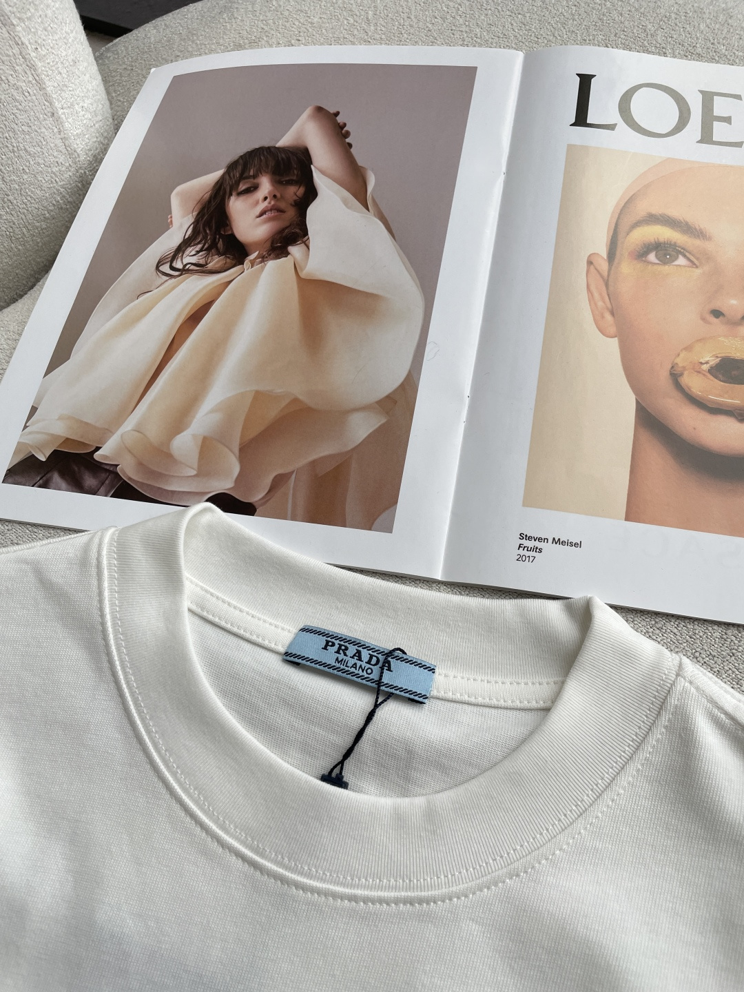 Prad2026春夏款/官网同步面料采用重磅纯棉精梳棉面料，OS宽松版型，上身版型超正！日常百搭，衣橱必