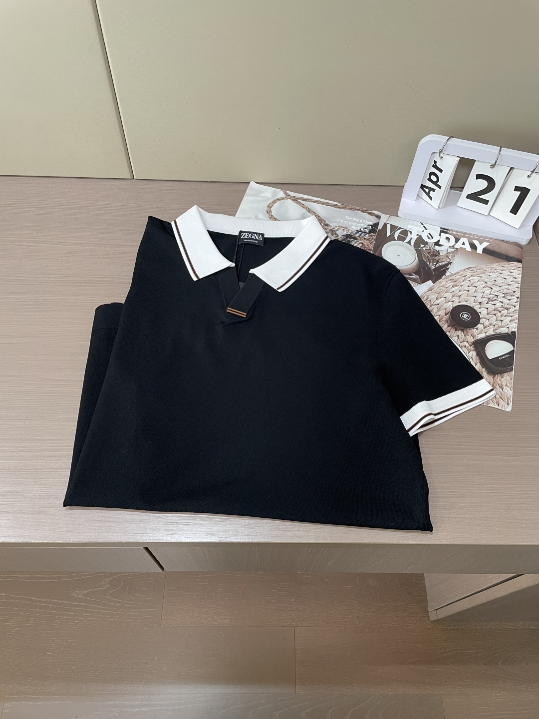 EZ高端春夏新款一比一专柜款，进口纯棉针织翻领短Tee，高端男士纯色针织撞色领短袖T恤，Polo衫！贸易