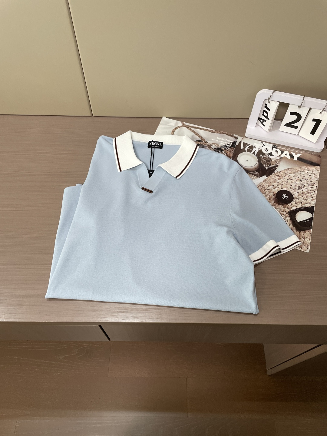 EZ高端春夏新款一比一专柜款，进口纯棉针织翻领短Tee，高端男士纯色针织撞色领短袖T恤，Polo衫！贸易