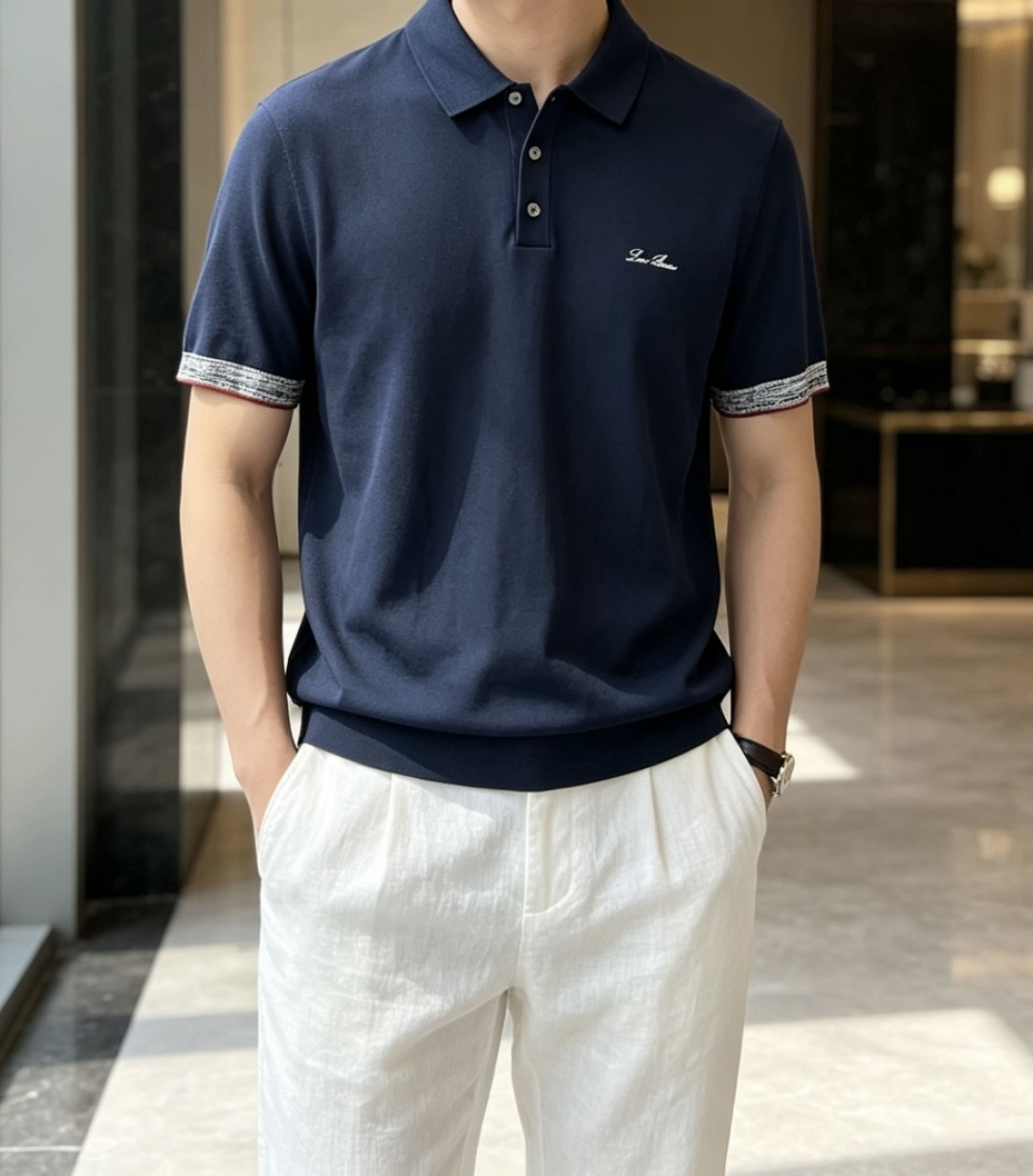 26春夏新款Loro Piana商务休闲PoLo衫，源于意式奢华与日常舒适的精妙融合。甄选上乘针织面料，