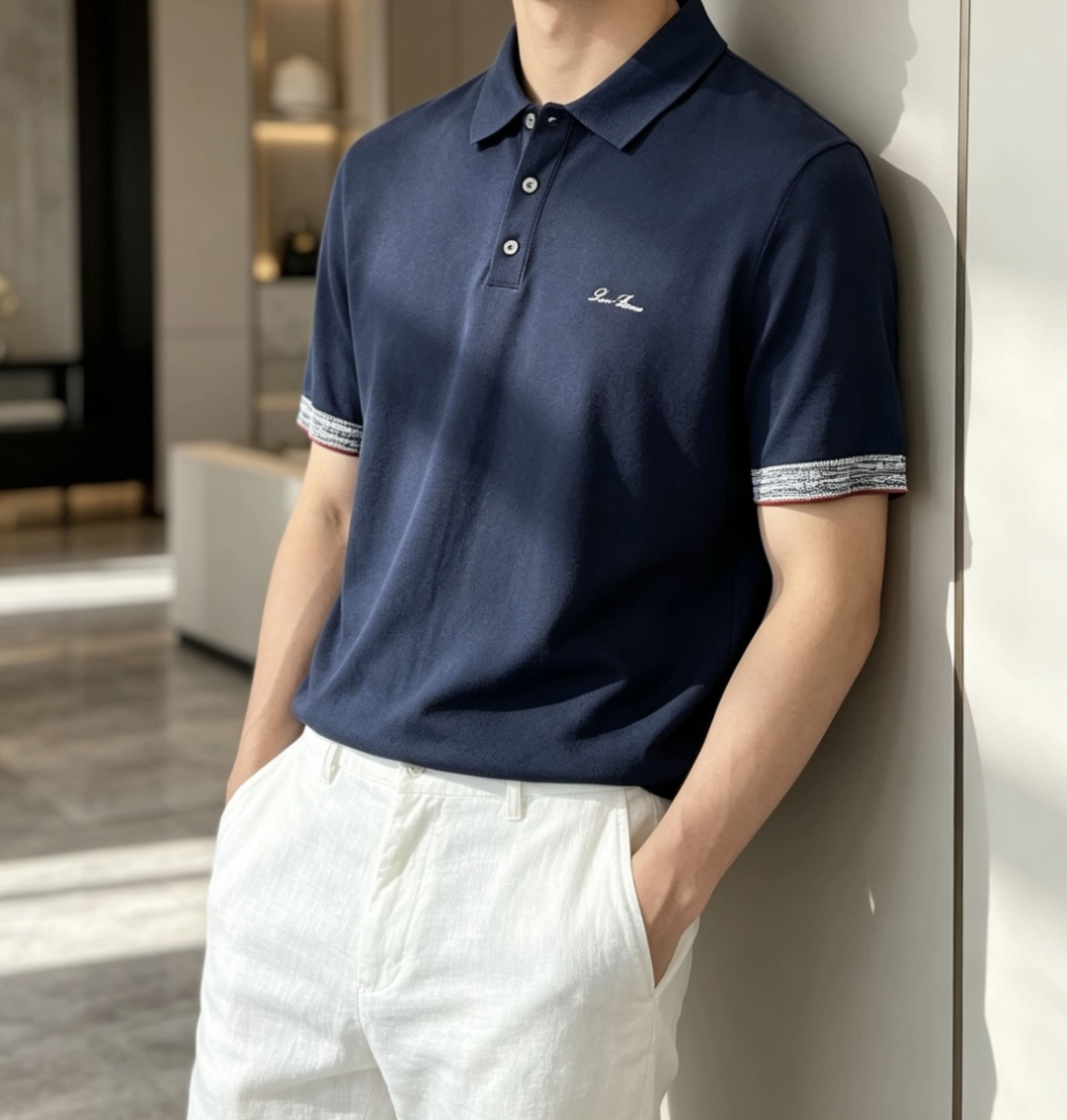 26春夏新款Loro Piana商务休闲PoLo衫，源于意式奢华与日常舒适的精妙融合。甄选上乘针织面料，