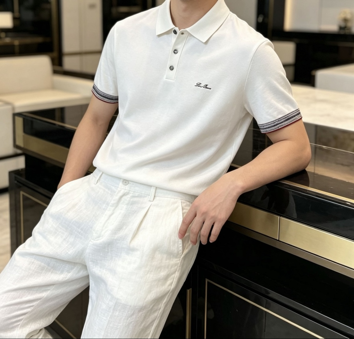 26春夏新款Loro Piana商务休闲PoLo衫，源于意式奢华与日常舒适的精妙融合。甄选上乘针织面料，