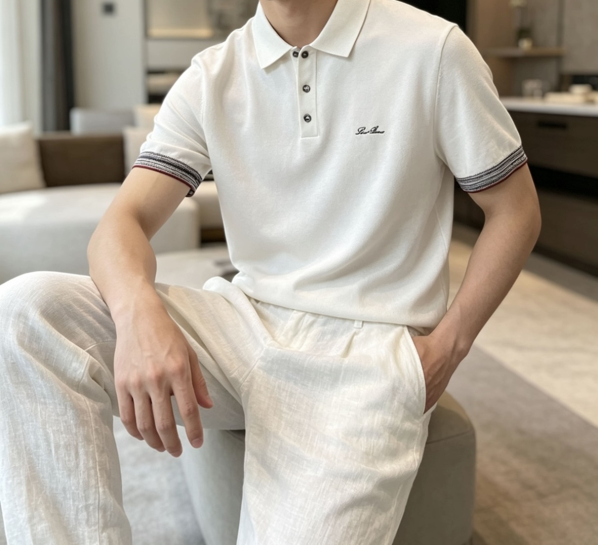26春夏新款Loro Piana商务休闲PoLo衫，源于意式奢华与日常舒适的精妙融合。甄选上乘针织面料，