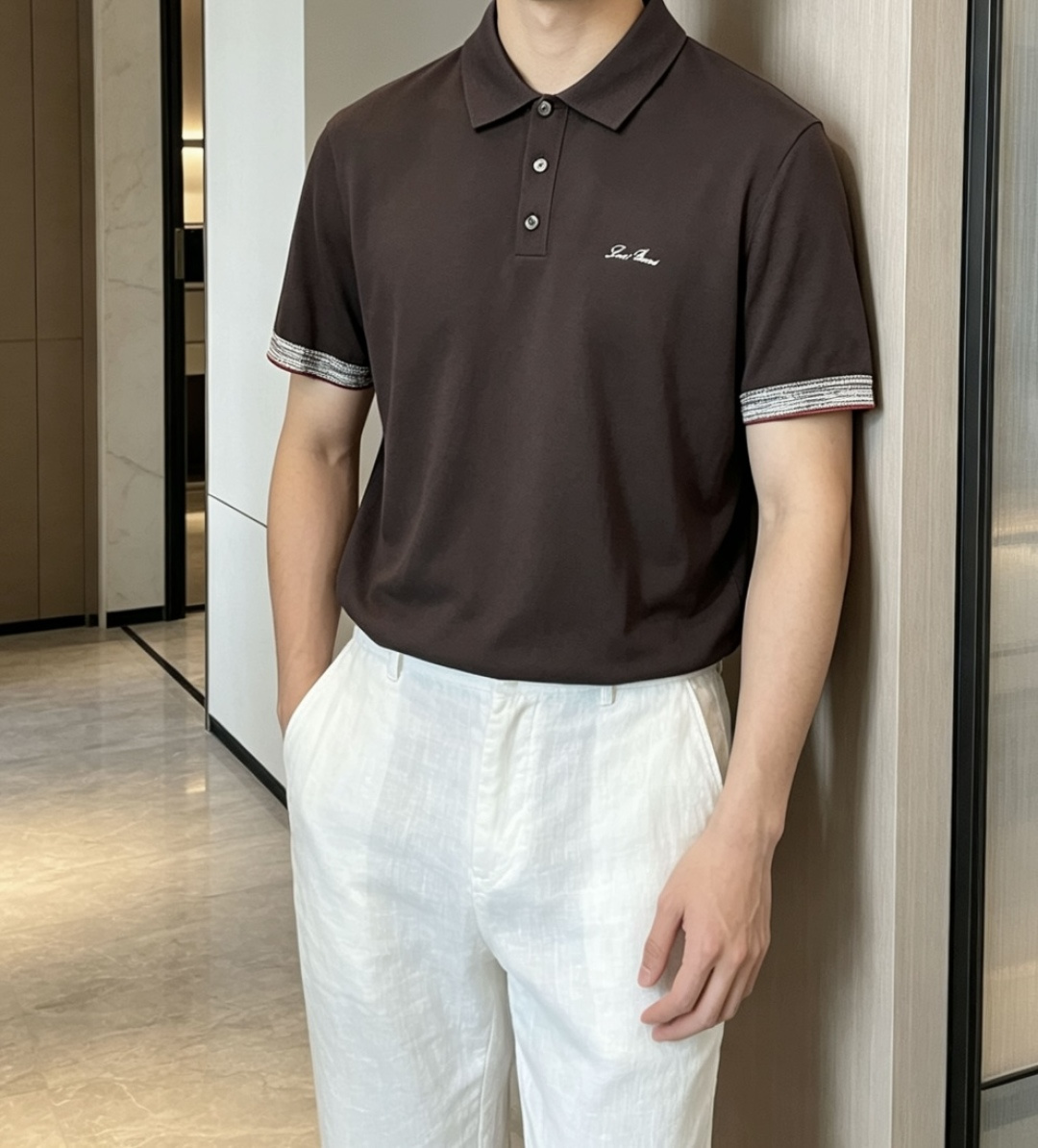 26春夏新款Loro Piana商务休闲PoLo衫，源于意式奢华与日常舒适的精妙融合。甄选上乘针织面料，