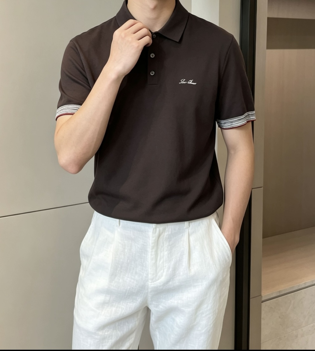 26春夏新款Loro Piana商务休闲PoLo衫，源于意式奢华与日常舒适的精妙融合。甄选上乘针织面料，