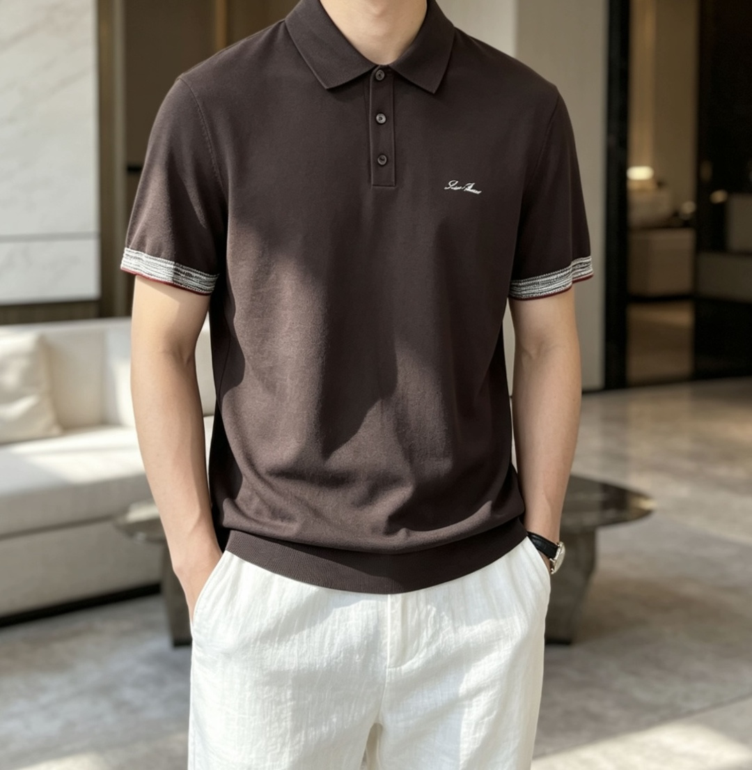 26春夏新款Loro Piana商务休闲PoLo衫，源于意式奢华与日常舒适的精妙融合。甄选上乘针织面料，
